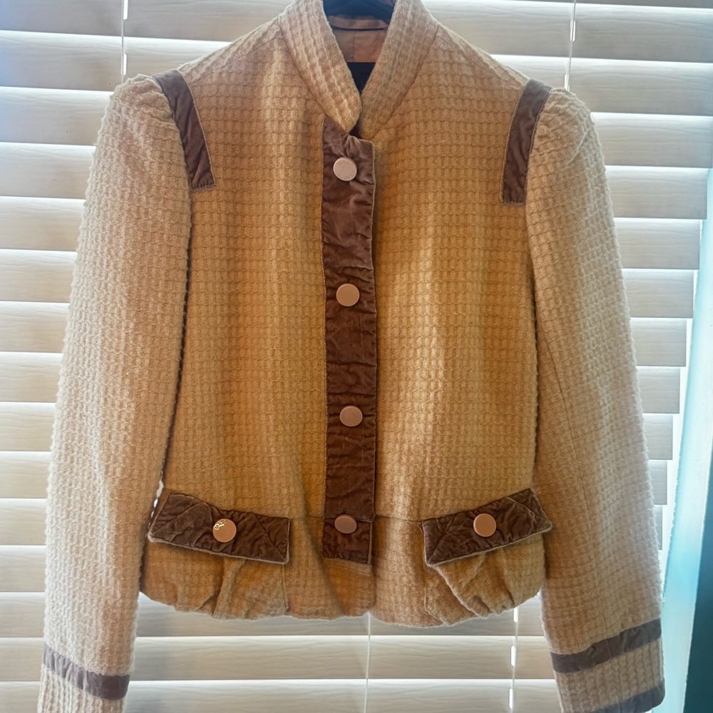 Marc Jacob’s Vintage Y2K Blazer Elegant Cream and light brown 2